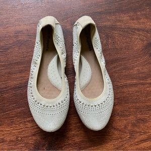 Hush Puppies Nude Sparkly Ballet Flats 6.5